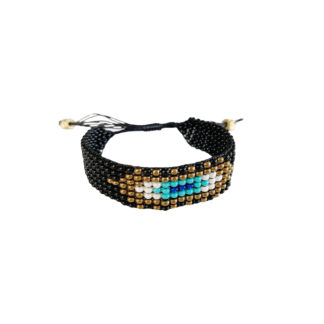 Pulseira Miçanga Olho Grego Preto